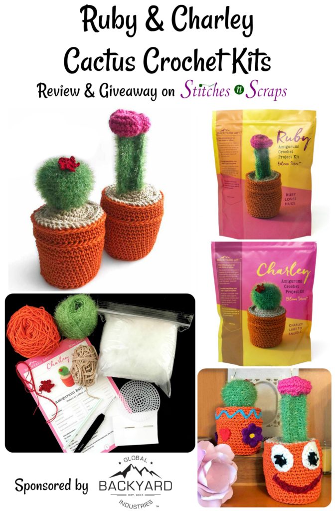Ruby & Charley cactus kits - Review on StitchesnScraps.com