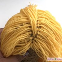 hair along part line - Adding Hair to an Amigurumi Doll - tutorial on Stitches n Scraps