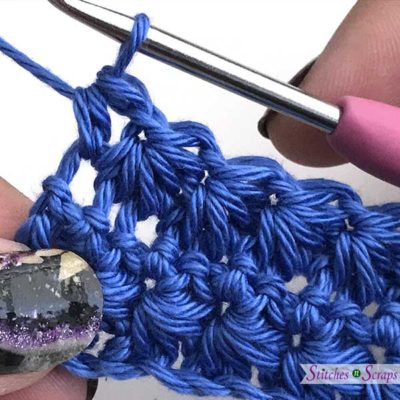 Row 3 - Crochet Star Stitch Tutorial - Stitches n Scraps