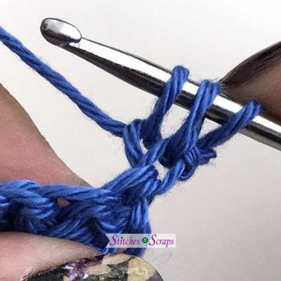 row 3 first 3 loops - Crochet Star Stitch Tutorial - Stitches n Scraps
