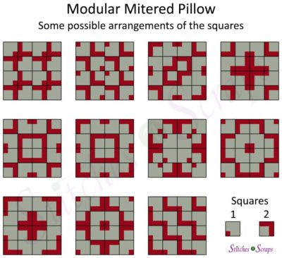 Assembly options - Modular Mitered Pillow - a free crochet pattern on Stitches n Scraps