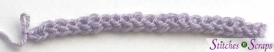 Row 1 - Intermeshing Crochet Basics on StitchesnScraps