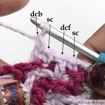 Working top edge - Intermeshing Crochet Basics on StitchesnScraps
