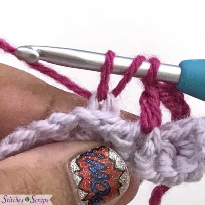 dcb draw up loop - Intermeshing Crochet Basics on StitchesnScraps