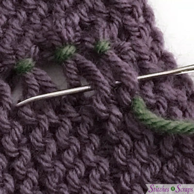 2nd side first bundle - Ease on Down the Rows - A free knitting pattern on Stitches n Scraps