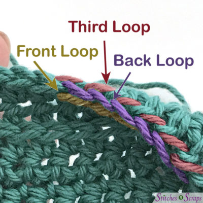 Finding the 3rd Loop in rounds - 3rd Loop of HDC tutorial - Stitches n Scraps