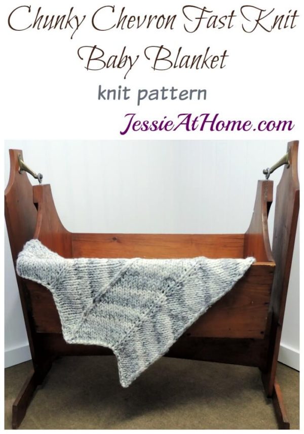Chunky Chevron Fast Knit Baby Blanket from Jessie at Home