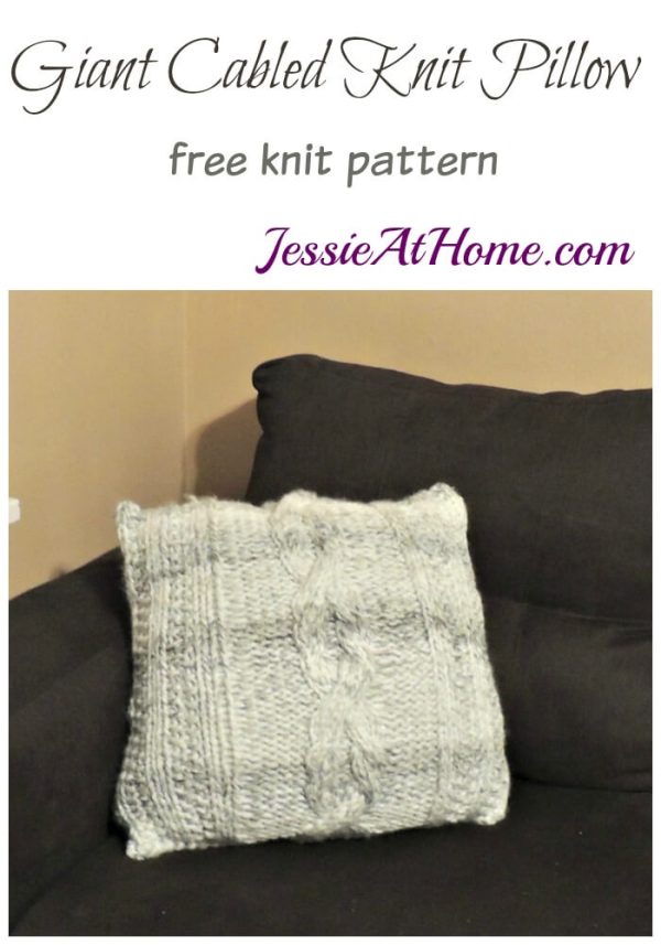 Giant Cabled Knit Pillow from Jessie at Home