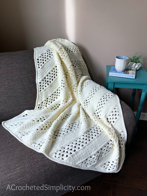 On the Bias Square Afghan from A Crocheted Simplicity