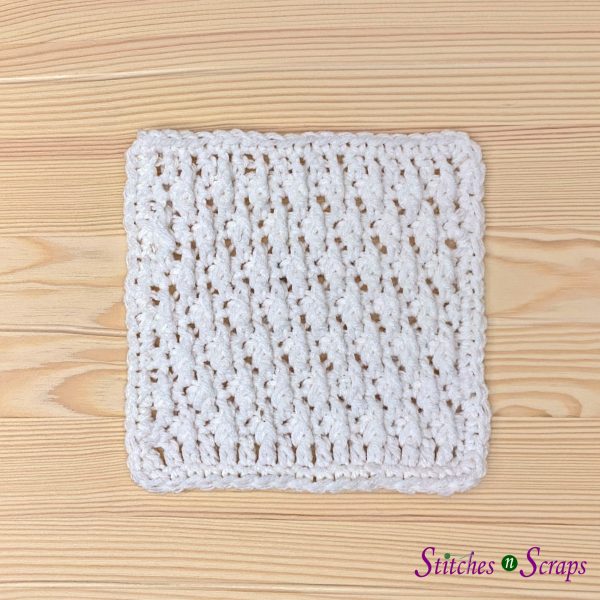 Tulips in the snow - 6 inch crochet blanket square