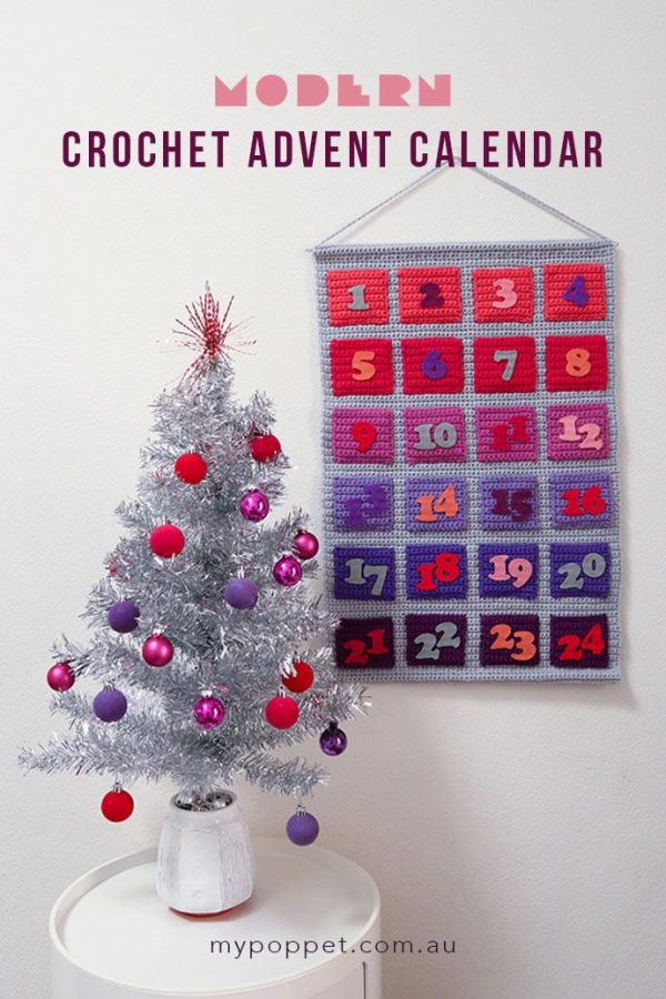Modern Crochet Advent Calendar from My Poppet Makes