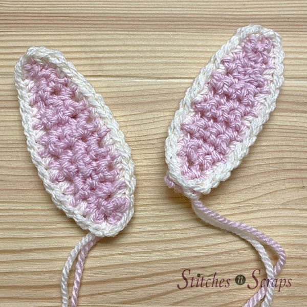 Finished ears for Sunny the Baby Bunny