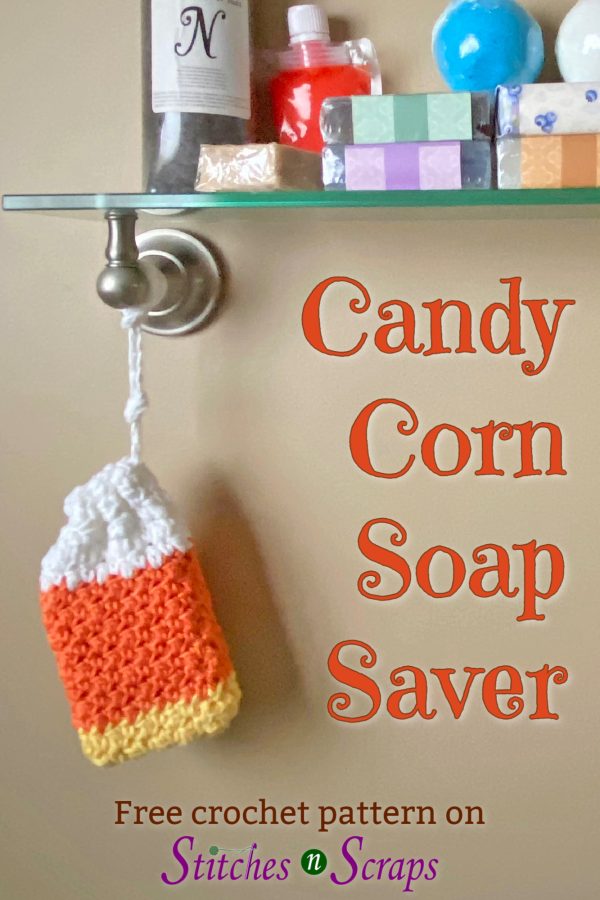Candy Corn Soap Saver crochet pattern on Stitches n Scraps