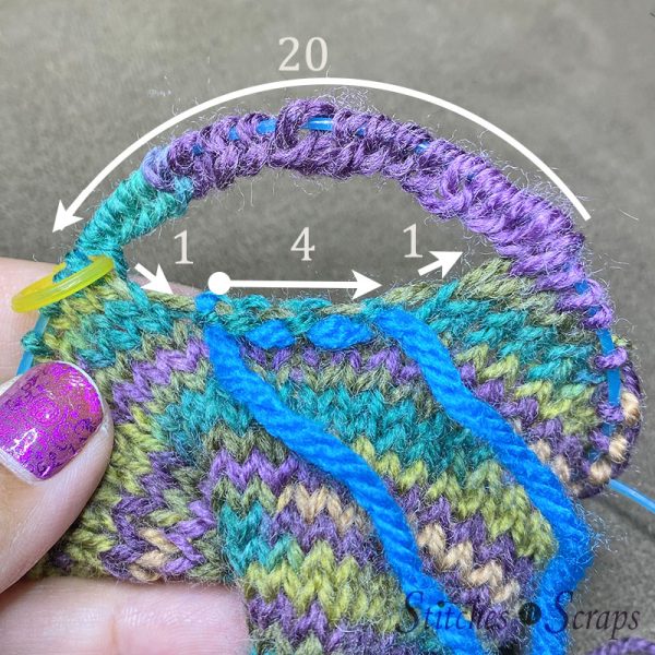pick up stitches for 2nd thumb