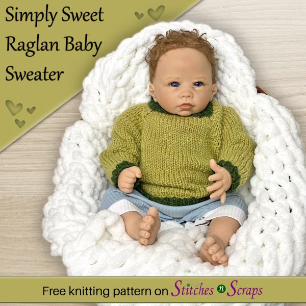 Simply Sweet Raglan Knit Baby Sweater