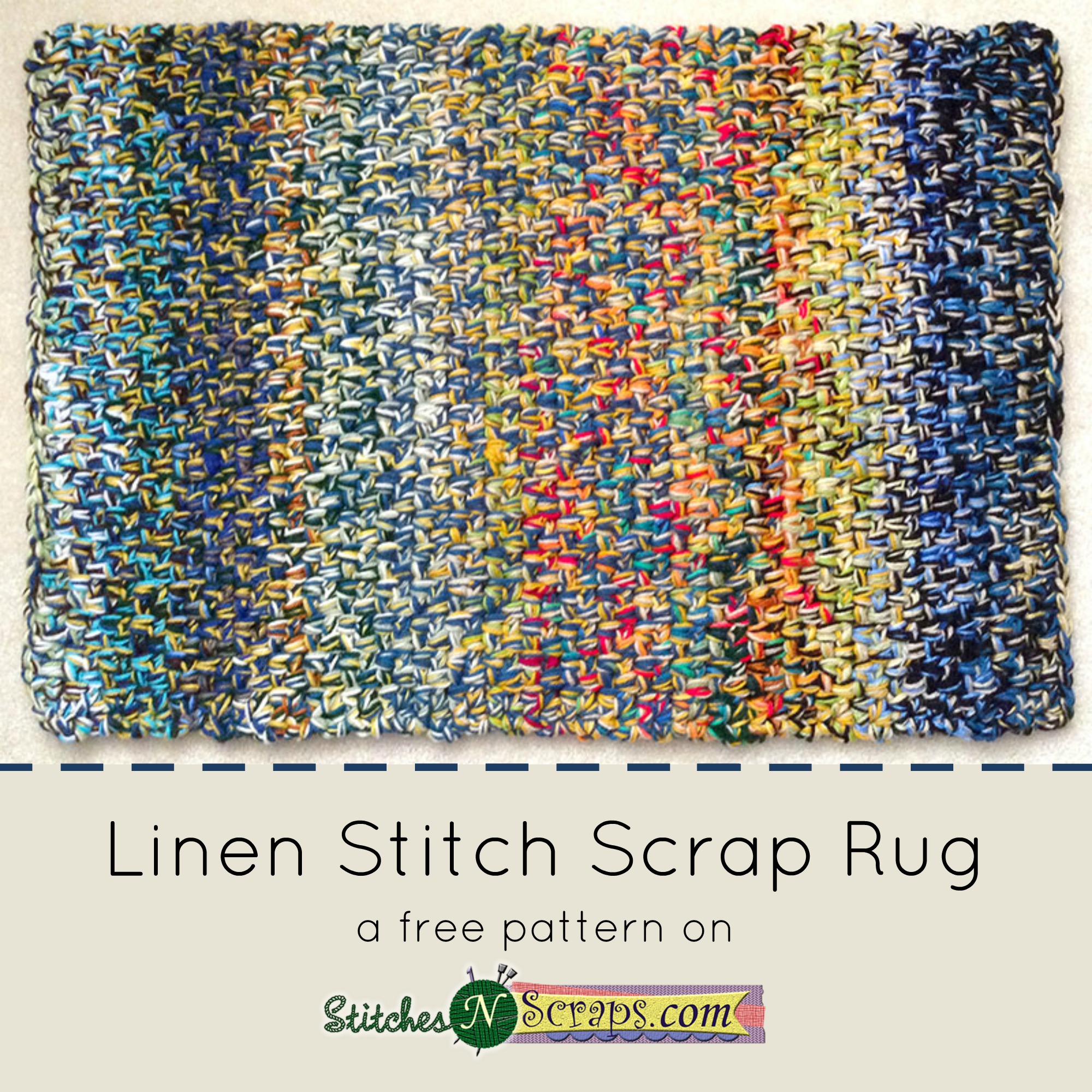 Linen Stitch Scrap Rug