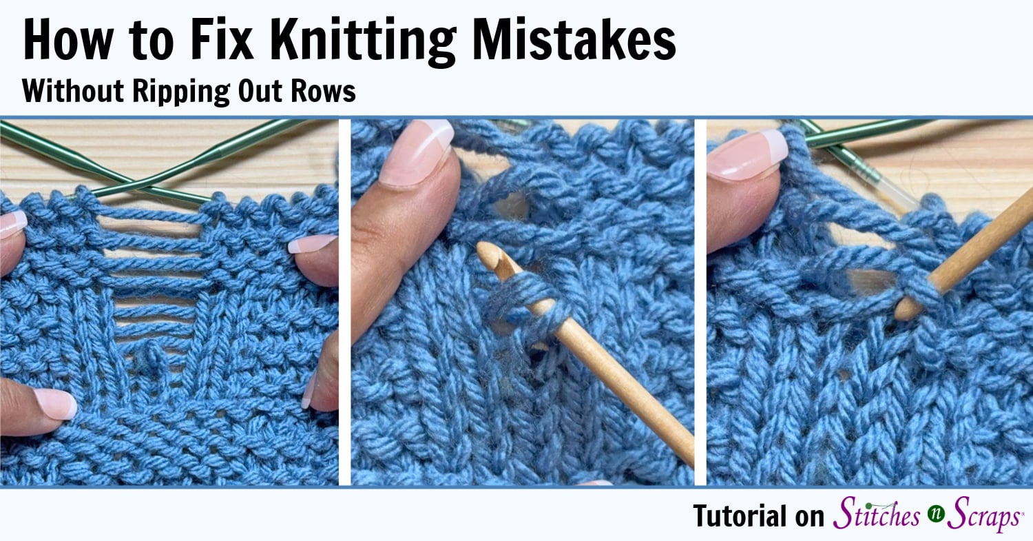 Fixing Knitting Mistakes - Lunchtime Live Ep71 - Stitches n Scraps