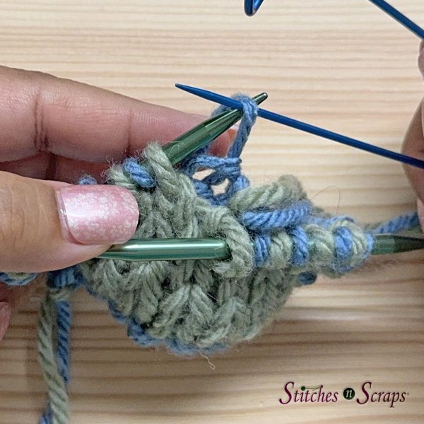 Put back stitch on holder