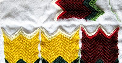 April tea cozy - all 4 pieces blocking