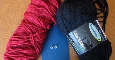 Materials for June tea cozy