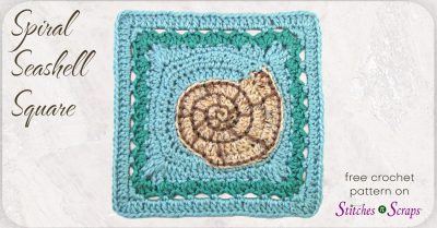 Spiral Seashell Square crochet pattern