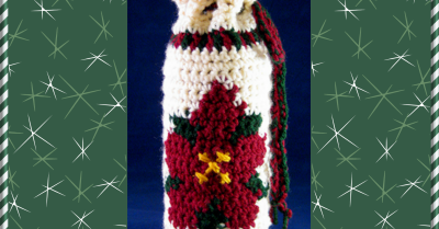 Poinsettia bottle cozy