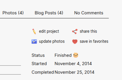 Ravelry progress tracker
