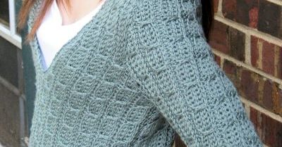 Mock Cable Pullover by Kim Guzman
