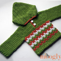 Leaping Crochet Baby Hoodie by Moogly