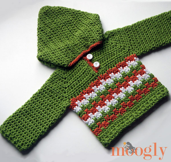 Leaping Crochet Baby Hoodie by Moogly