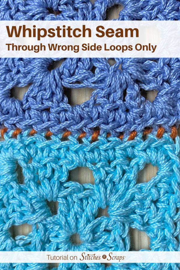Whipstitch Seam Through Wrong Side Loops Only Tutorial on Stitches n Scraps