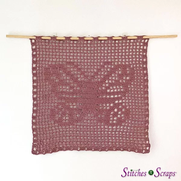 Lacy butterfly square as a wall hanging