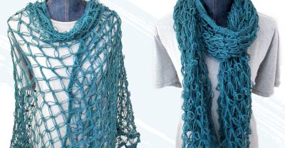 Blueberry Hill Lover's knots shawl - free crochet pattern on Stitches n Scraps