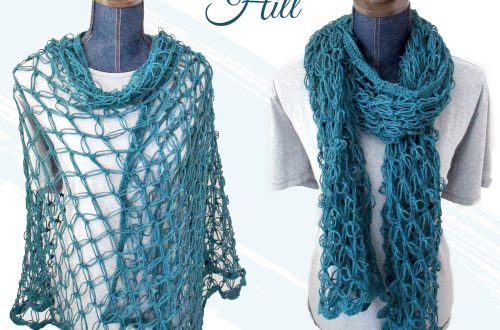Blueberry Hill Lover's knots shawl - free crochet pattern on Stitches n Scraps
