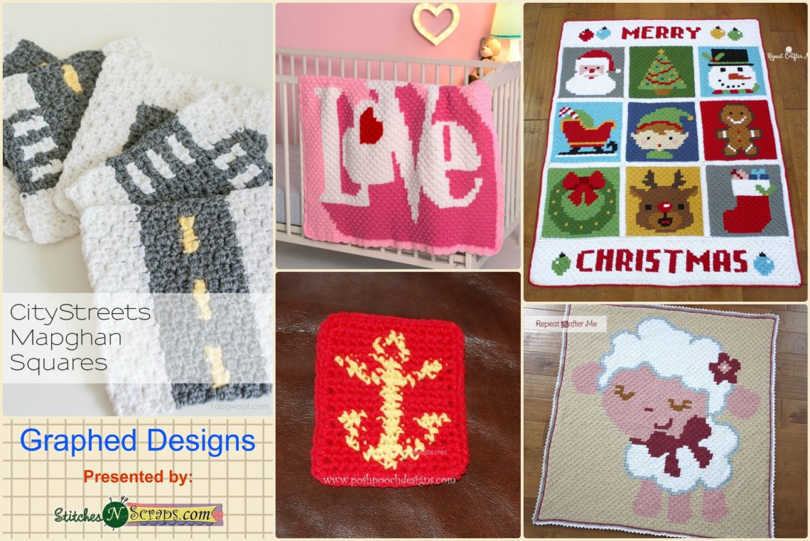 Graphed designs round up on StitchesNScraps.com