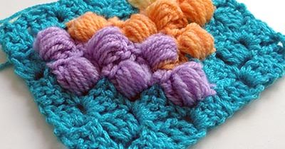 Swatch 4 - Diagonal box & puff stitches - StitchesNScraps.com