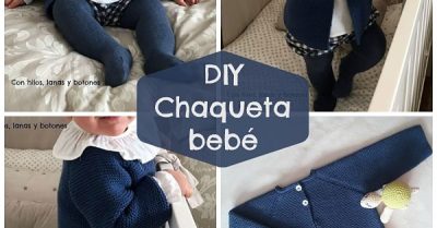 Chaqueta punto bobo para bebé paso a paso