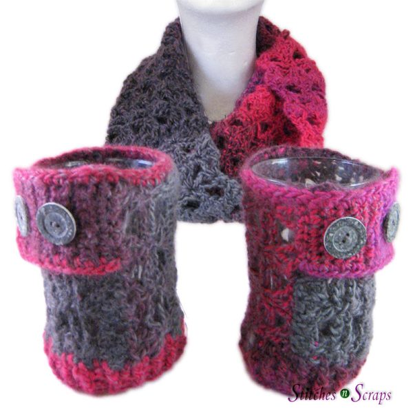 Starry Skies cowl and boot cuffs