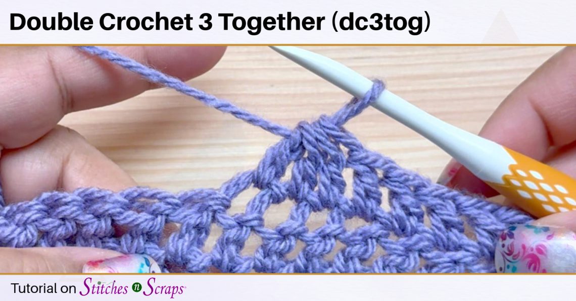 Double crochet 3 together dc3tog tutorial