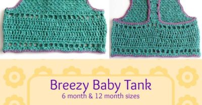Breezy Baby Tank - a free pattern on StitchesNScraps.com
