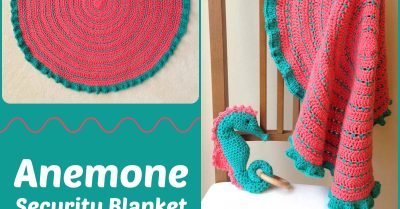 Anemone Security Blanket - a free pattern on StitchesNScraps.com