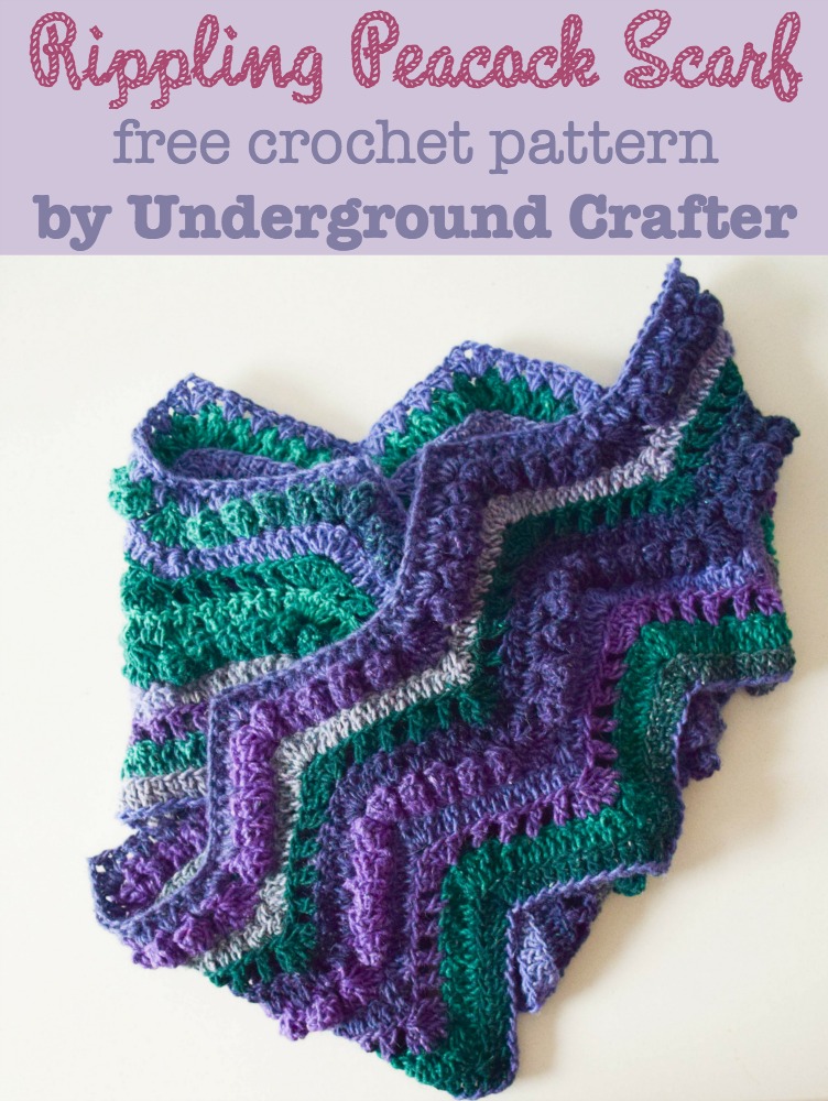 Rippling Peacock Scarf by Marie Segares