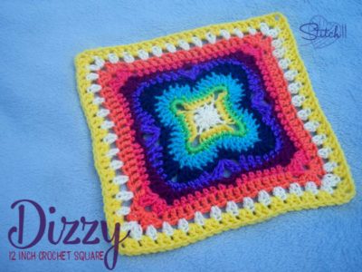 Dizzy 12" Afghan Square by Stitch 11