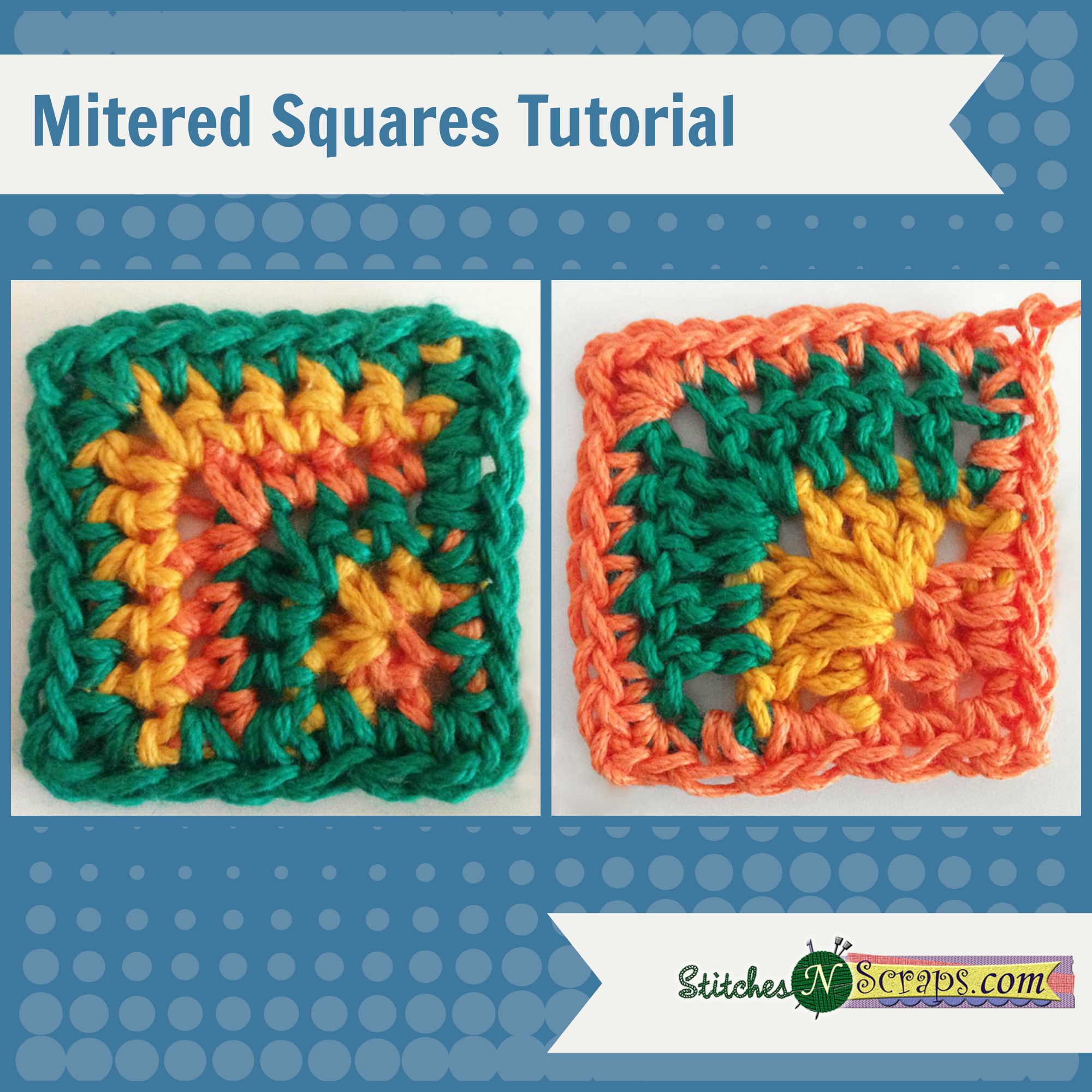 Mitered Squares Tutorial on StitchesNScraps.com