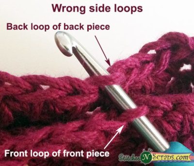 Wrong side loops - StitchesNScraps.com
