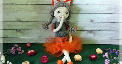 Fox Doll by Lalka Crochet - Most clicked in November's Scrappy Stitchers Link Party on StitchesNScraps.com