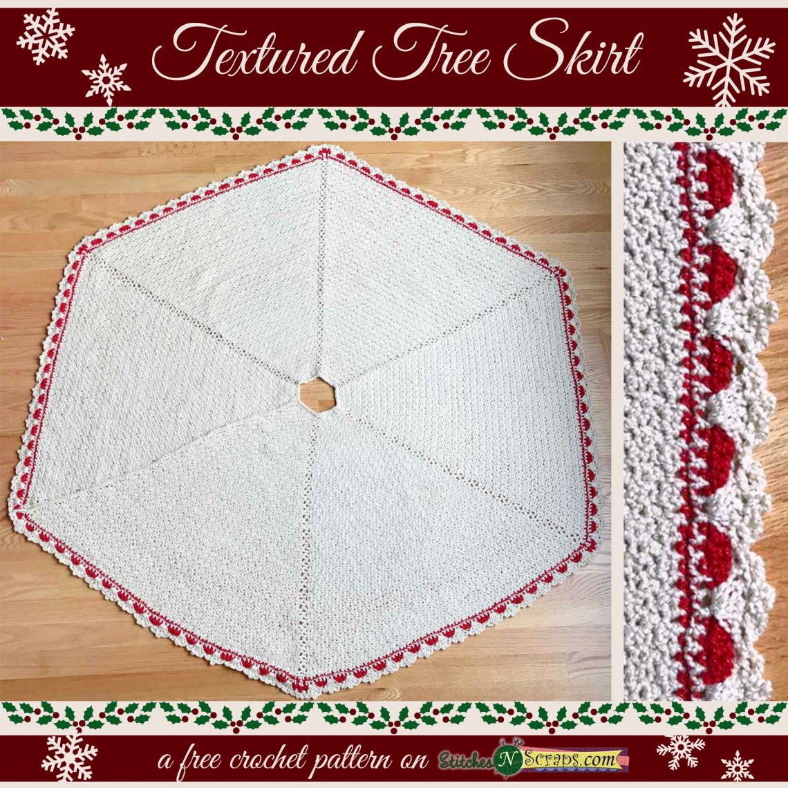 Textured Tree Skirt - StitchesNScraps.com