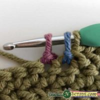 Herringbone Half Double Crochet Decrease tutorial on StitchesNScraps.com
