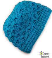 Seashore Messy Bun Hat by Simply Collectible Crochet