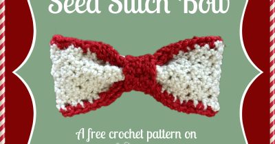 Seed Stitch Bow - A free crochet pattern on StitchesNScraps.com